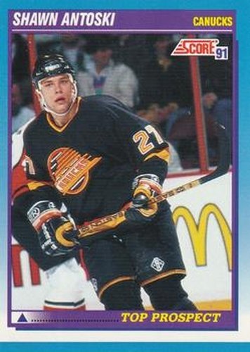#353 Shawn Antoski - Vancouver Canucks - 1991-92 Score Canadian Bilingual Hockey