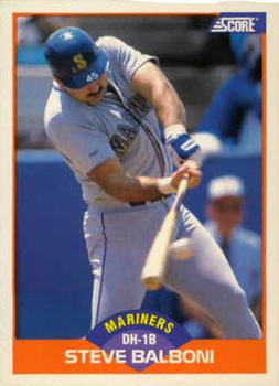 #353 Steve Balboni - Seattle Mariners - 1989 Score Baseball