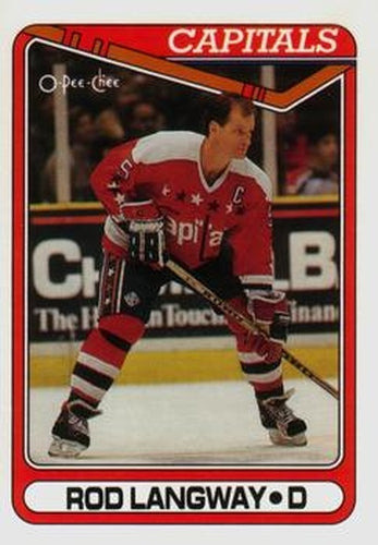 #353 Rod Langway - Washington Capitals - 1990-91 O-Pee-Chee Hockey