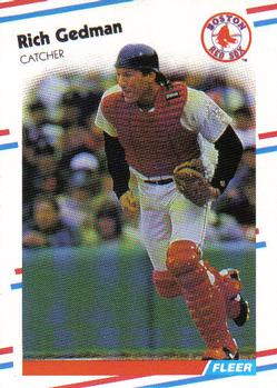 #353 Rich Gedman - Boston Red Sox - 1988 Fleer Baseball