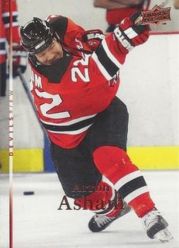 #353 Arron Asham - New Jersey Devils - 2007-08 Upper Deck Hockey
