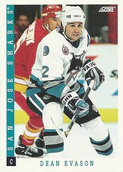 #353 Dean Evason - San Jose Sharks - 1993-94 Score Canadian Hockey