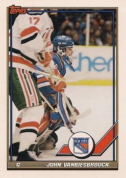 #353 John Vanbiesbrouck - New York Rangers - 1991-92 Topps Hockey