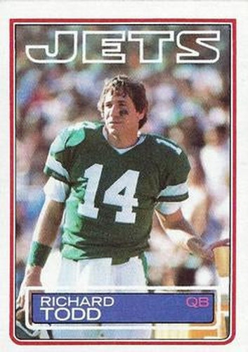 #353 Richard Todd - New York Jets - 1983 Topps Football