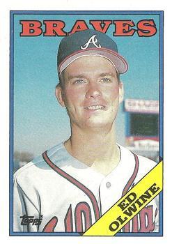#353 Ed Olwine - Atlanta Braves - 1988 Topps Baseball