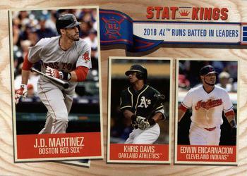 #353 J.D. Martinez / Khris Davis / Edwin Encarnacion - Boston Red Sox / Oakland Athletics / Cleveland Indians - 2019 Topps Big League Baseball