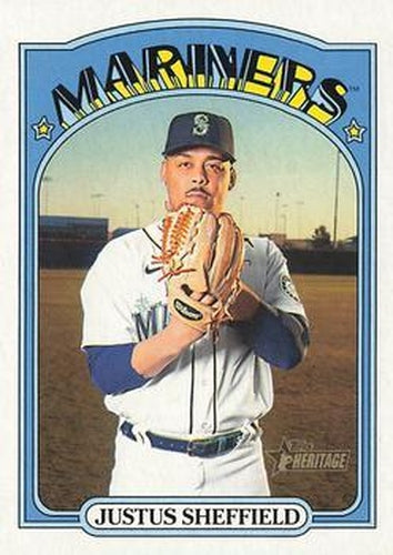#353 Justus Sheffield - Seattle Mariners - 2021 Topps Heritage Baseball