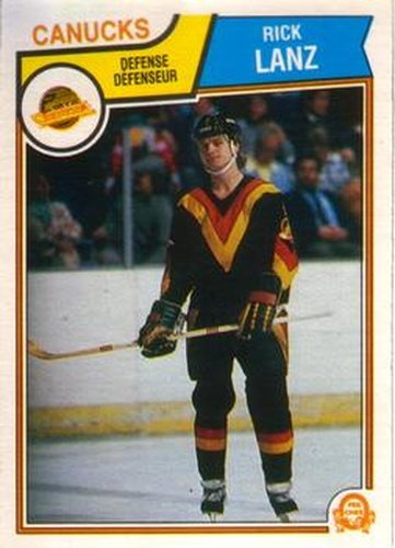 #353 Rick Lanz - Vancouver Canucks - 1983-84 O-Pee-Chee Hockey