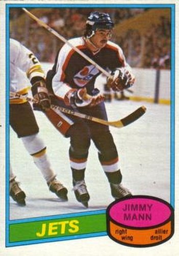 #353 Jimmy Mann - Winnipeg Jets - 1980-81 O-Pee-Chee Hockey