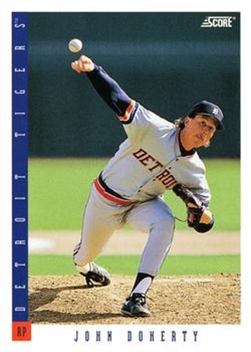 #353 John Doherty - Detroit Tigers - 1993 Score Baseball