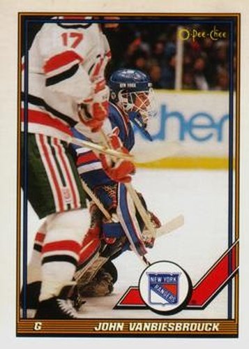 #353 John Vanbiesbrouck - New York Rangers - 1991-92 O-Pee-Chee Hockey