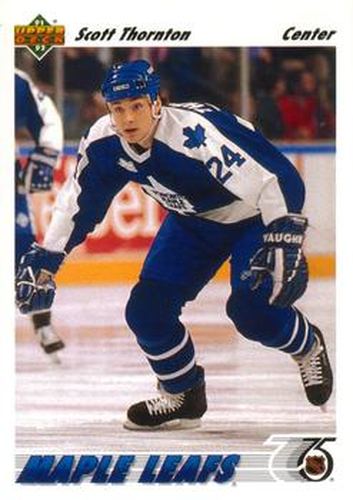 #353 Scott Thornton - Toronto Maple Leafs - 1991-92 Upper Deck Hockey
