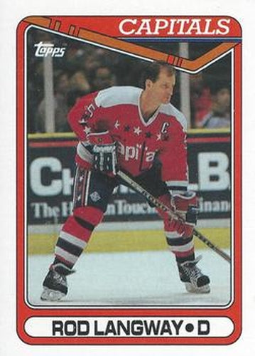 #353 Rod Langway - Washington Capitals - 1990-91 Topps Hockey