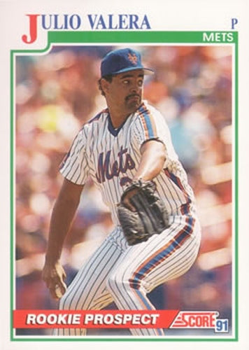 #353 Julio Valera - New York Mets - 1991 Score Baseball