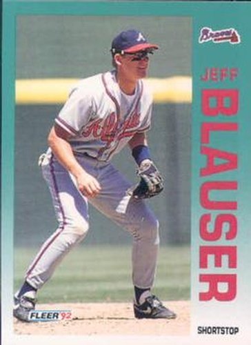 #353 Jeff Blauser - Atlanta Braves - 1992 Fleer Baseball