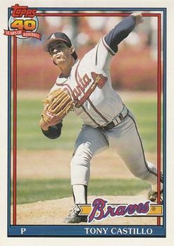 #353 Tony Castillo - Atlanta Braves - 1991 O-Pee-Chee Baseball