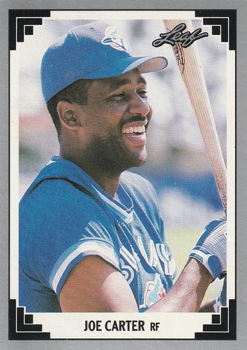 #353 Joe Carter - Toronto Blue Jays - 1991 Leaf Baseball