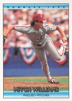 #353 Mitch Williams - Philadelphia Phillies - 1992 Donruss Baseball