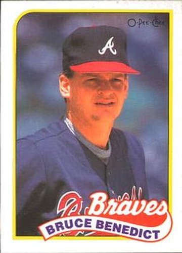 #353 Bruce Benedict - Atlanta Braves - 1989 O-Pee-Chee Baseball