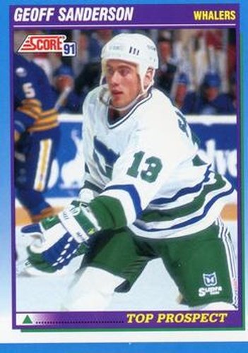 #354 Geoff Sanderson - Hartford Whalers - 1991-92 Score Canadian Hockey