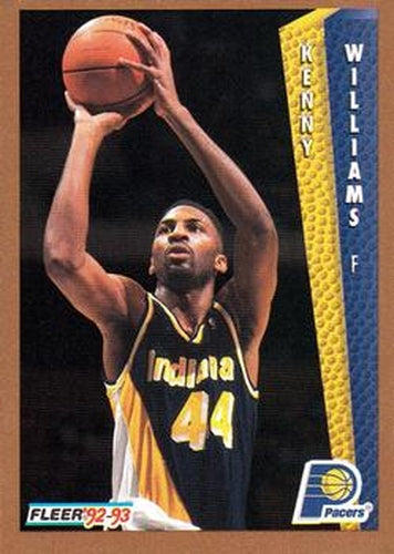 #354 Kenny Williams - Indiana Pacers - 1992-93 Fleer Basketball