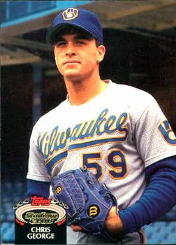 #354 Chris George - Milwaukee Brewers - 1992 Stadium Club Baseball