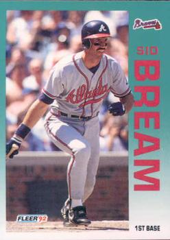 #354 Sid Bream - Atlanta Braves - 1992 Fleer Baseball