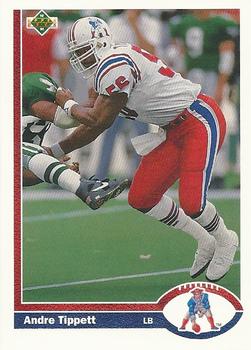 #354 Andre Tippett - New England Patriots - 1991 Upper Deck Football