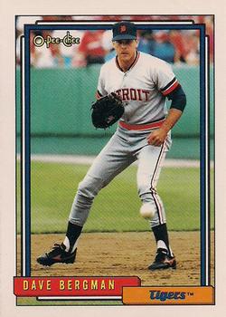 #354 Dave Bergman - Detroit Tigers - 1992 O-Pee-Chee Baseball