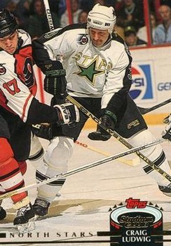 #354 Craig Ludwig - Minnesota North Stars - 1992-93 Stadium Club Hockey
