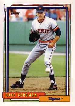 #354 Dave Bergman - Detroit Tigers - 1992 Topps Baseball