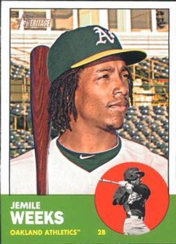#354 Jemile Weeks - Oakland Athletics - 2012 Topps Heritage Baseball