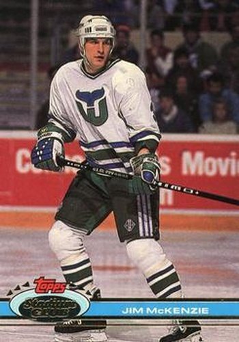 #354 Jim McKenzie - Hartford Whalers - 1991-92 Stadium Club Hockey