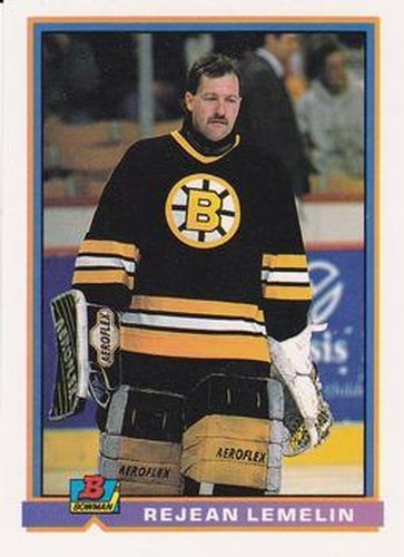 #354 Rejean Lemelin - Boston Bruins - 1991-92 Bowman Hockey