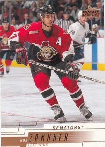 #354 Rob Zamuner - Ottawa Senators - 2000-01 Upper Deck Hockey