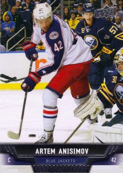 #354 Artem Anisimov - Columbus Blue Jackets - 2013-14 Upper Deck Hockey