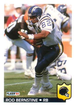 #354 Rod Bernstine - San Diego Chargers - 1992 Fleer Football