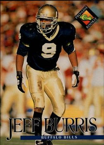 #354 Jeff Burris - Buffalo Bills - 1994 Pro Line Live Football