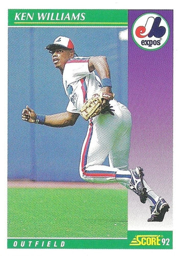#354 Ken Williams - Montreal Expos - 1992 Score Baseball