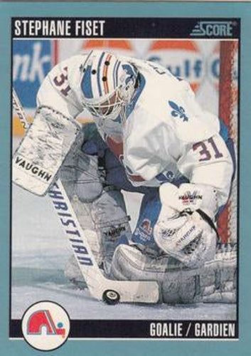 #354 Stephane Fiset - Quebec Nordiques - 1992-93 Score Canadian Hockey