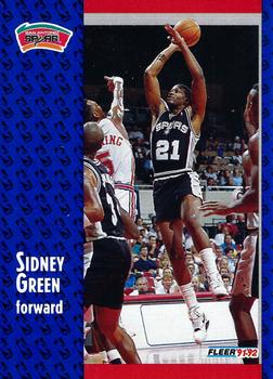 #354 Sidney Green - San Antonio Spurs - 1991-92 Fleer Basketball