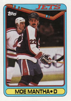 #354 Moe Mantha - Winnipeg Jets - 1990-91 Topps Hockey