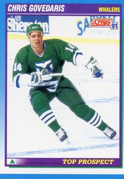 #355 Chris Govedaris - Hartford Whalers - 1991-92 Score Canadian Hockey