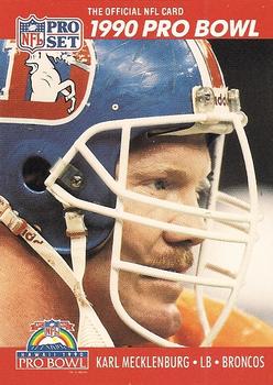 #355 Karl Mecklenburg - Denver Broncos - 1990 Pro Set Football
