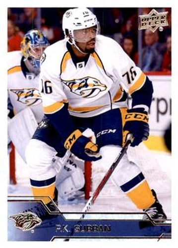 #355 P.K. Subban - Nashville Predators - 2016-17 Upper Deck Hockey