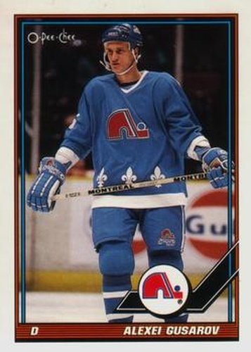 #355 Alexei Gusarov - Quebec Nordiques - 1991-92 O-Pee-Chee Hockey