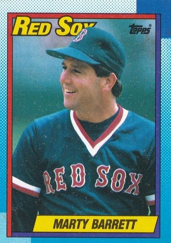 #355 Marty Barrett - Boston Red Sox - 1990 Topps Baseball