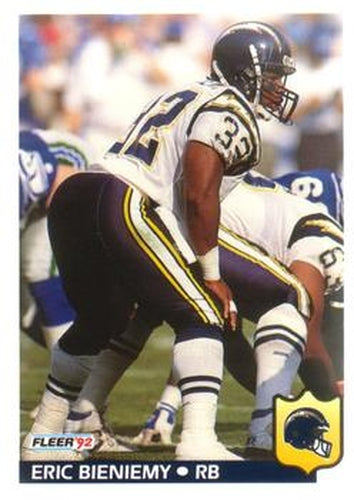 #355 Eric Bieniemy - San Diego Chargers - 1992 Fleer Football