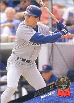 #355 David Hulse - Texas Rangers - 1993 Leaf Baseball
