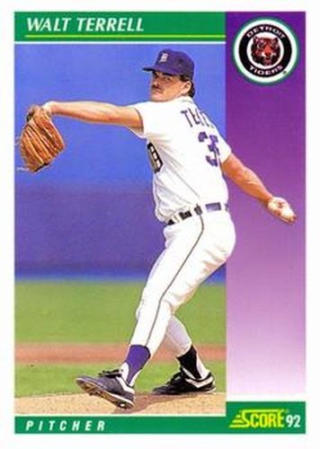 #355 Walt Terrell - Detroit Tigers - 1992 Score Baseball